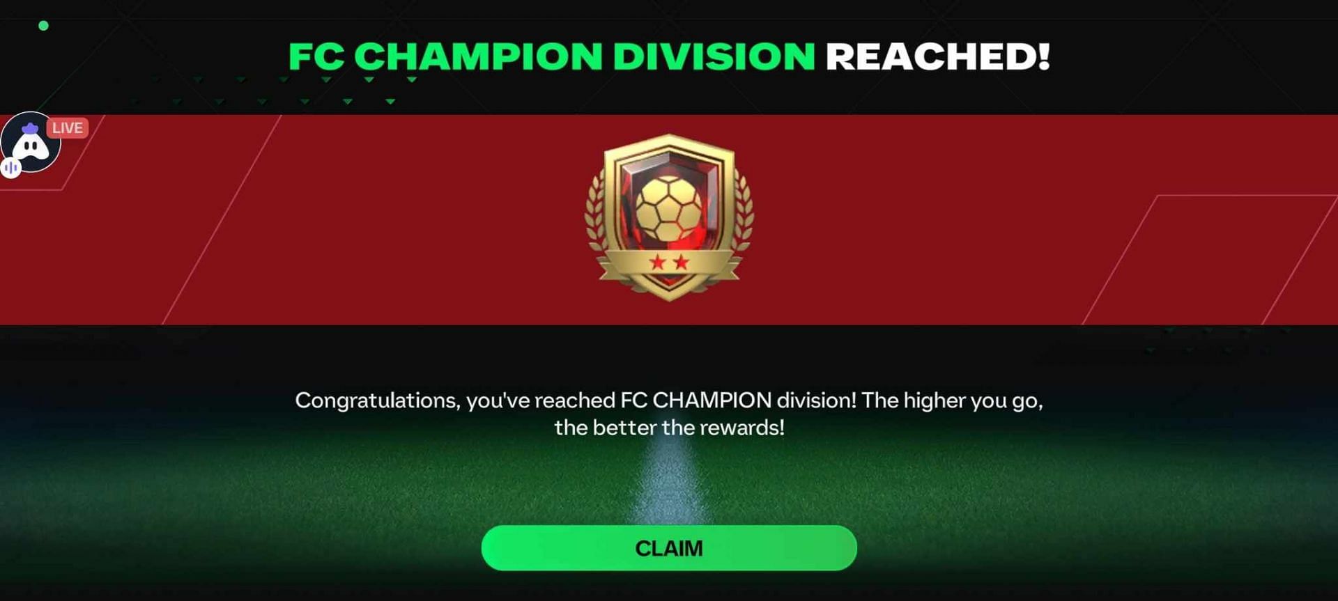 FC Champion is the highest Division Rival tier in the rebranded FC Mobile 24 version (Image via EA Sports)