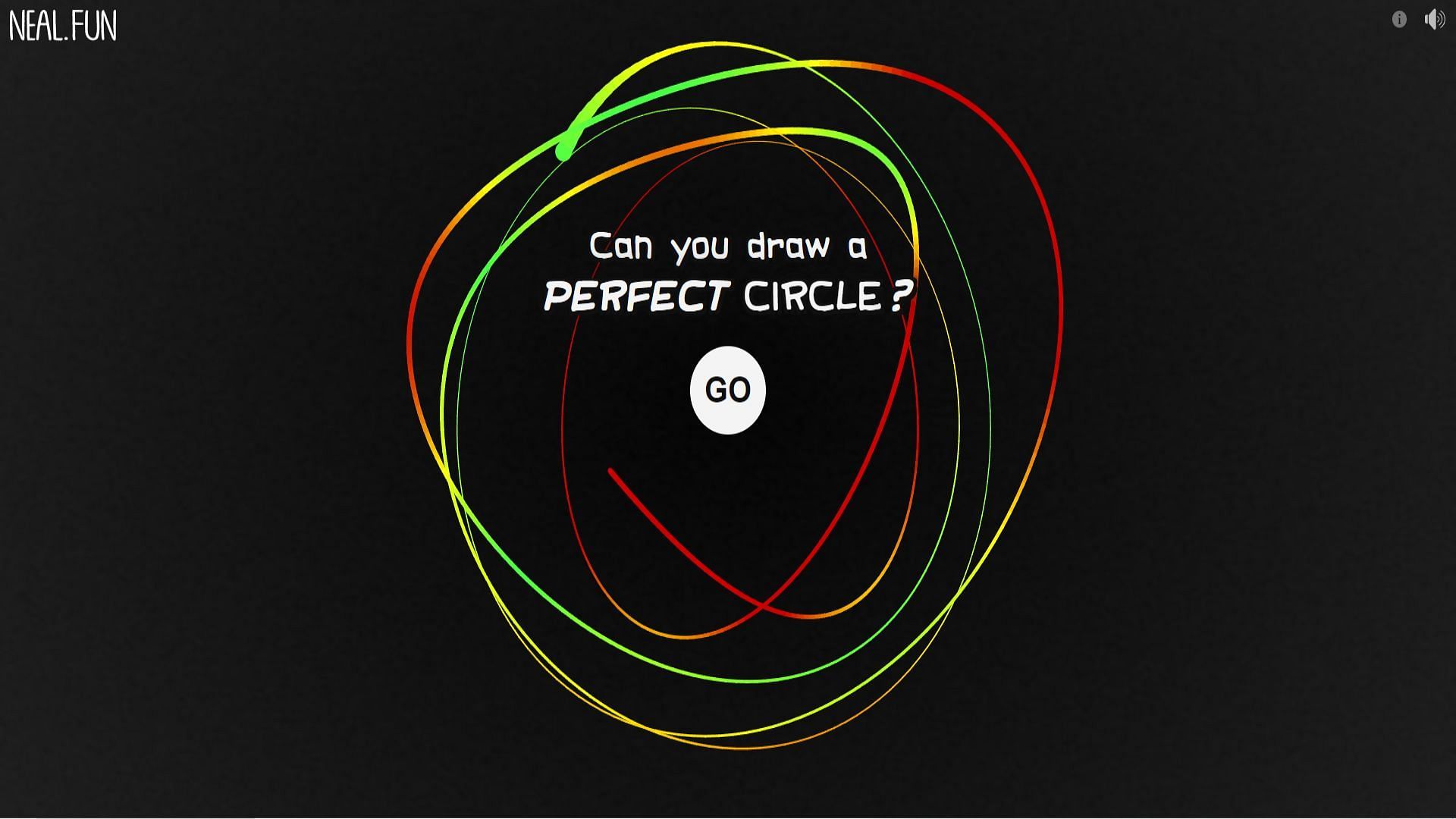 A perfect circle isn&#039;t as easy to draw as you think (Image via Neal.fun)