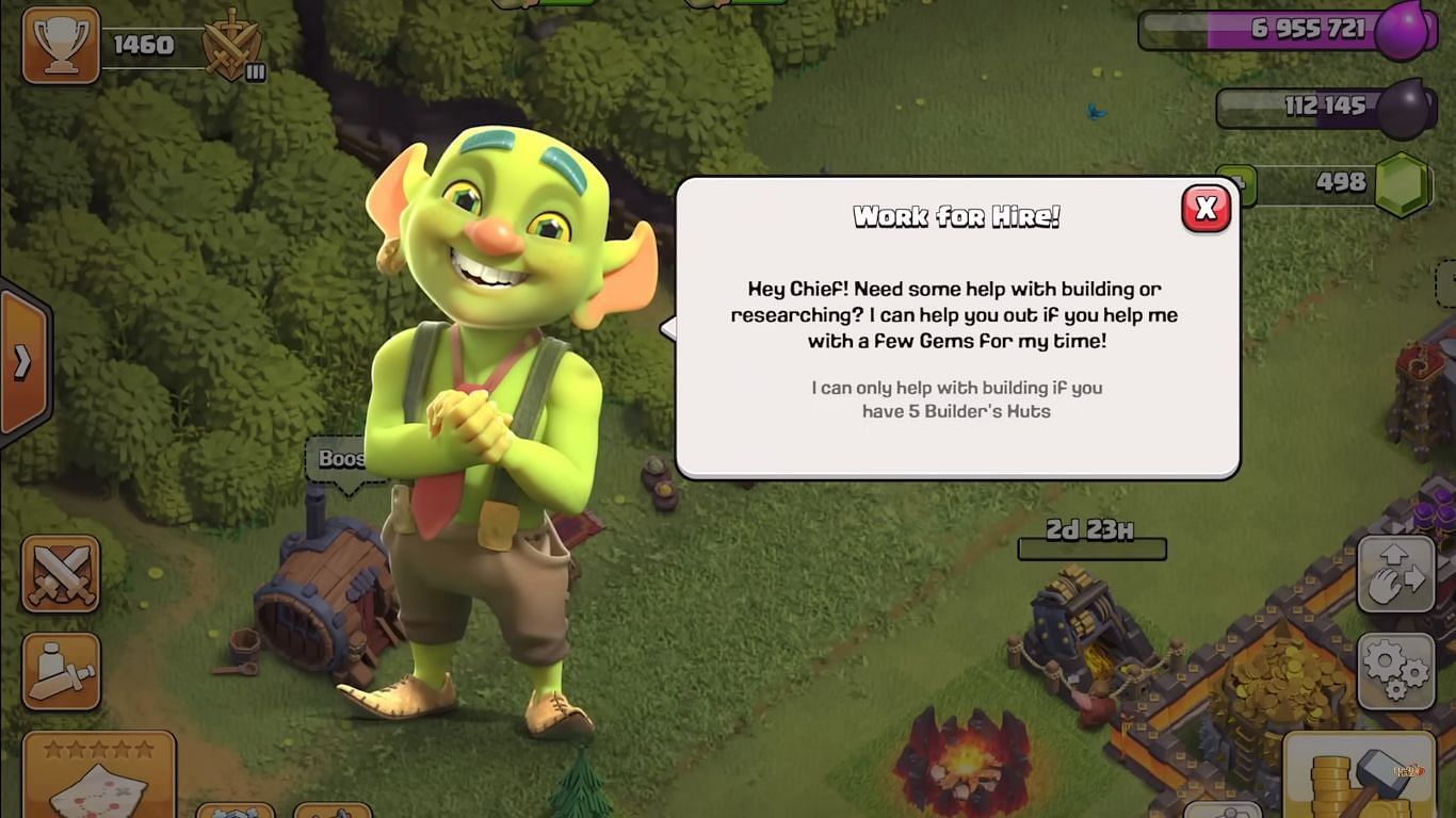 Goblin Builder welcome message (Image via Supercell)