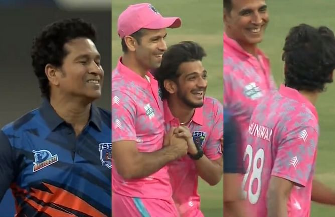 [Watch] Bigboss 17 winner Munawar Faruqui dismisses Sachin Tendulkar in ISPL 2024