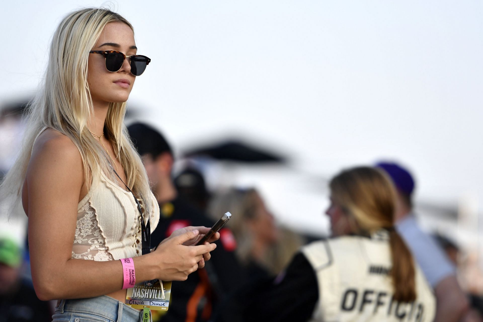 Olivia Dunne at the NASCAR Cup Series Ally 400.