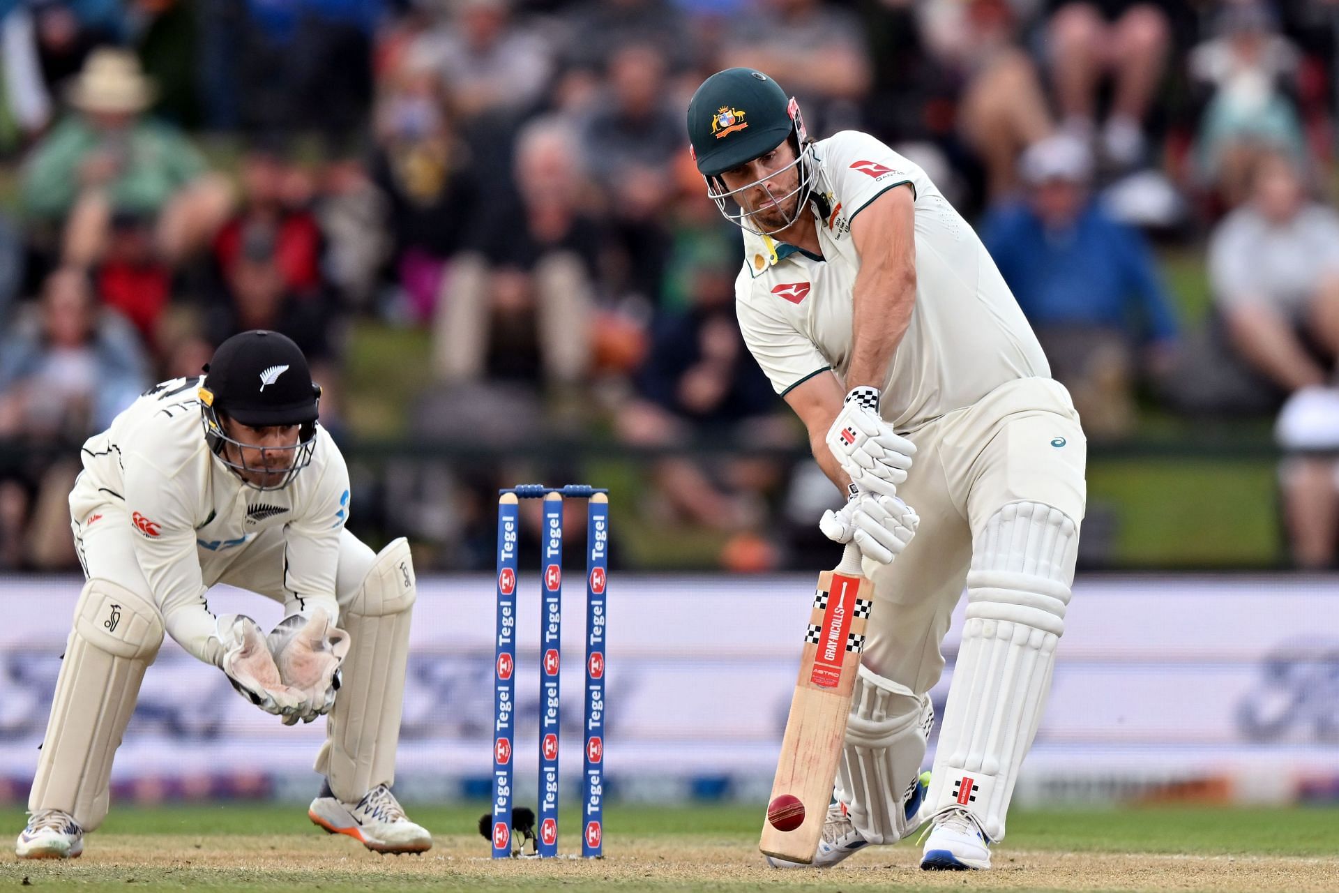 Mitchell Marsh played aggressively from the outset. (Credits: Getty)