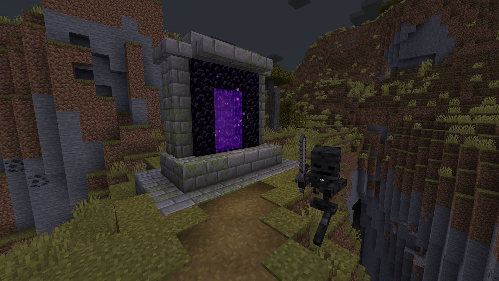 A wither skeleton popping into Minecraft&#039;s overworld is unlikely, but possible. (Image via Mojang)