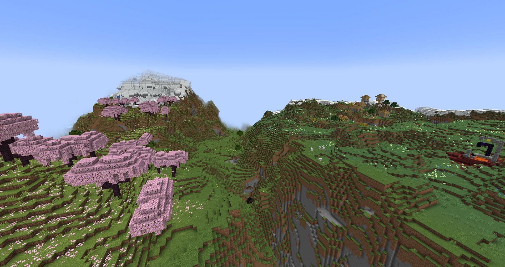 One of the many mountain villages (Image via Mojang)