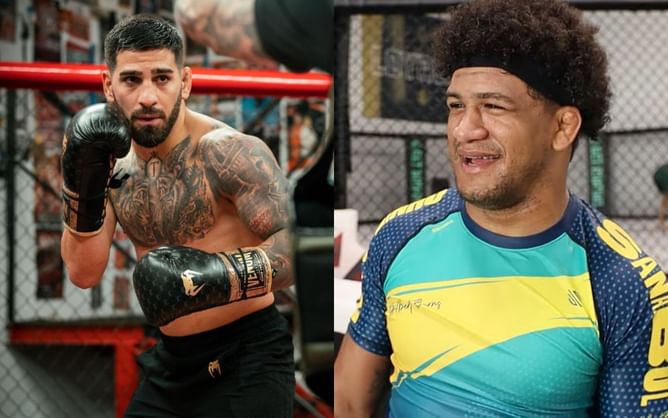 "He knocked out 3 of my teammates” - Gilbert Burns shares terrifying details of Ilia Topuria in the training room while discussing UFC 298