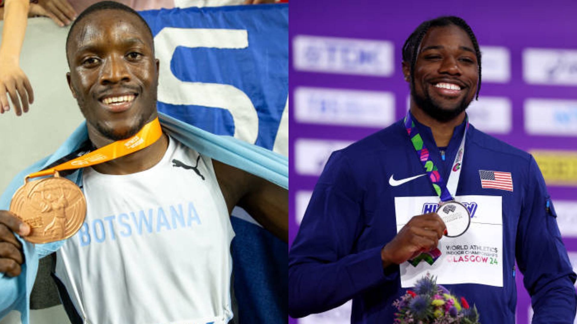 Noah Lyles and Letsile Tebogo (Image via Getty Images)