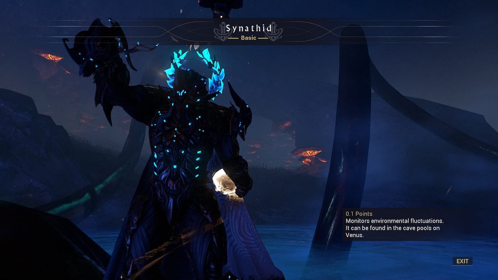 Synathid is one of the three &#039;rare&#039; servofish in Warframe (Image via Digital Extremes)