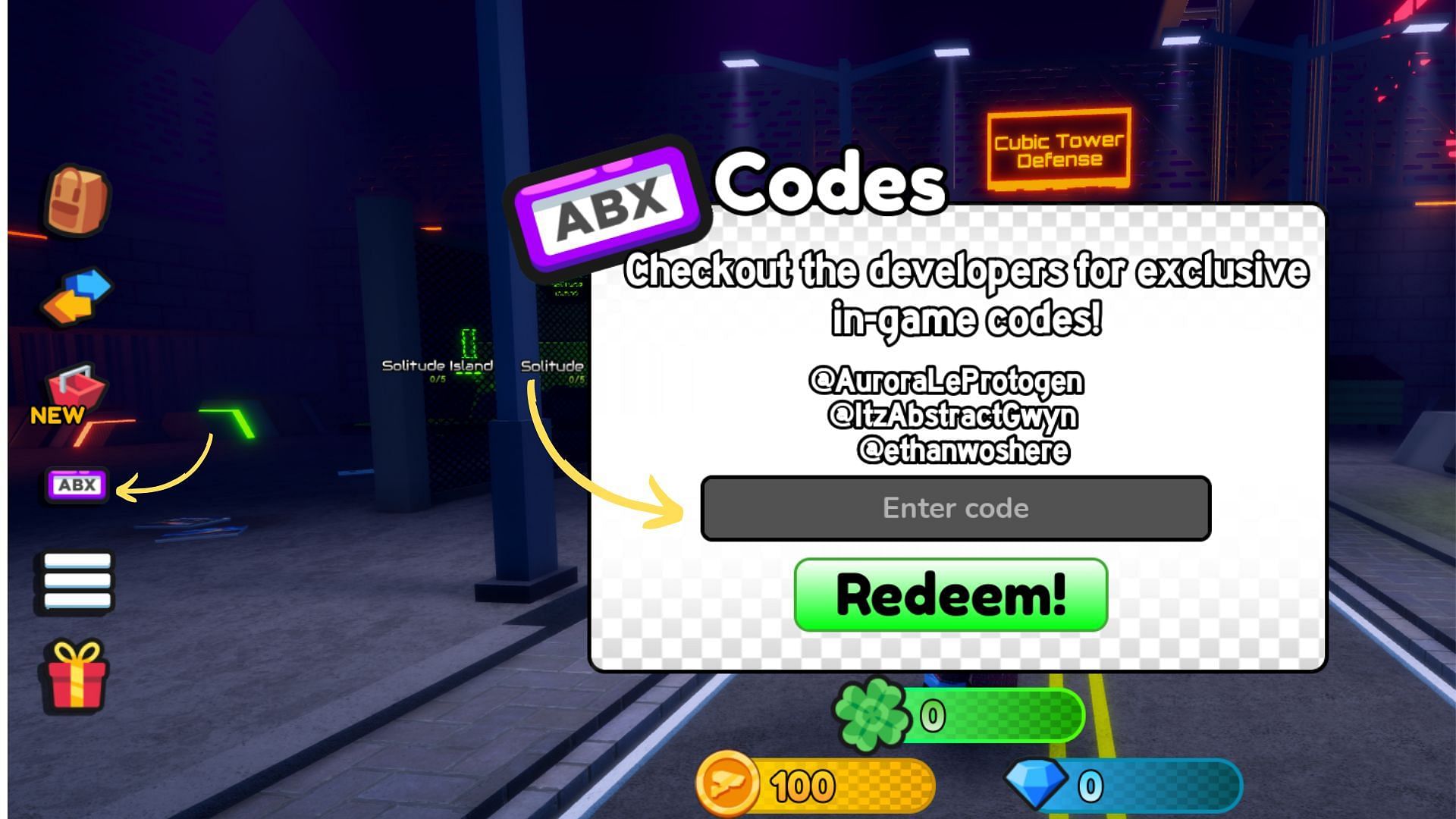 Easy way to redeem codes for Bathtub Tower Defense (Image via Roblox || Sportskeeda)