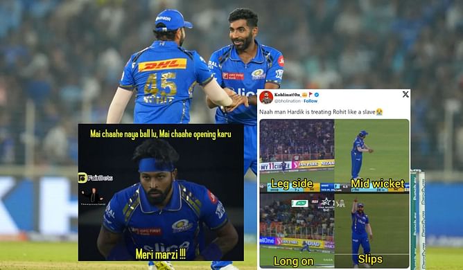 "Treating like a slave"- Top 10 funny memes after first innings of MI vs GT clash in IPL 2024