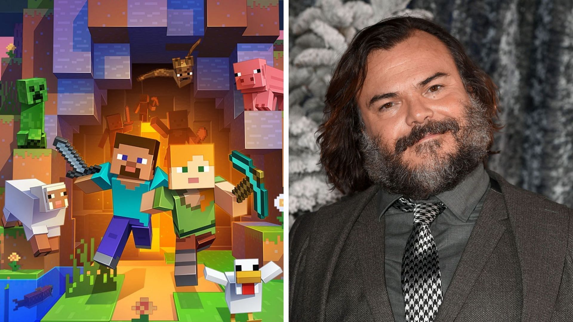 Minecraft official poster and Jack Black 