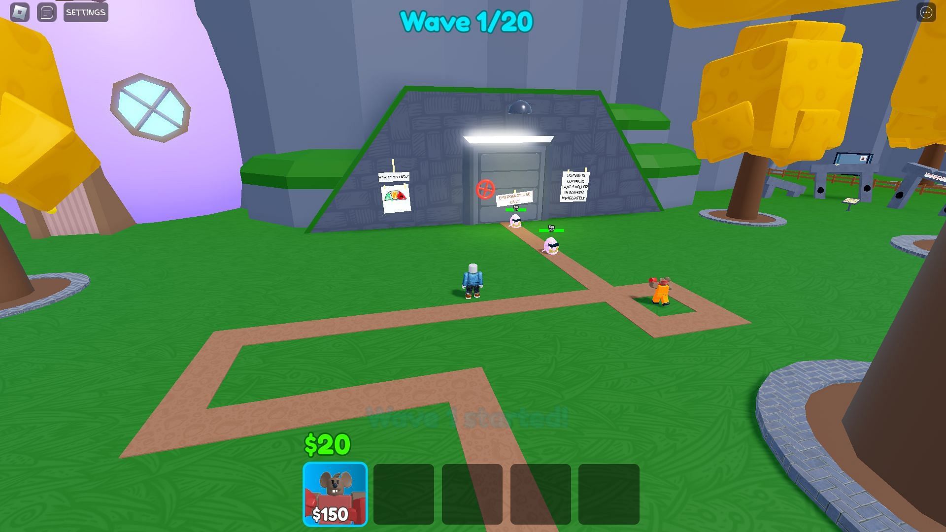 Setting up the tower units (Image via Roblox)