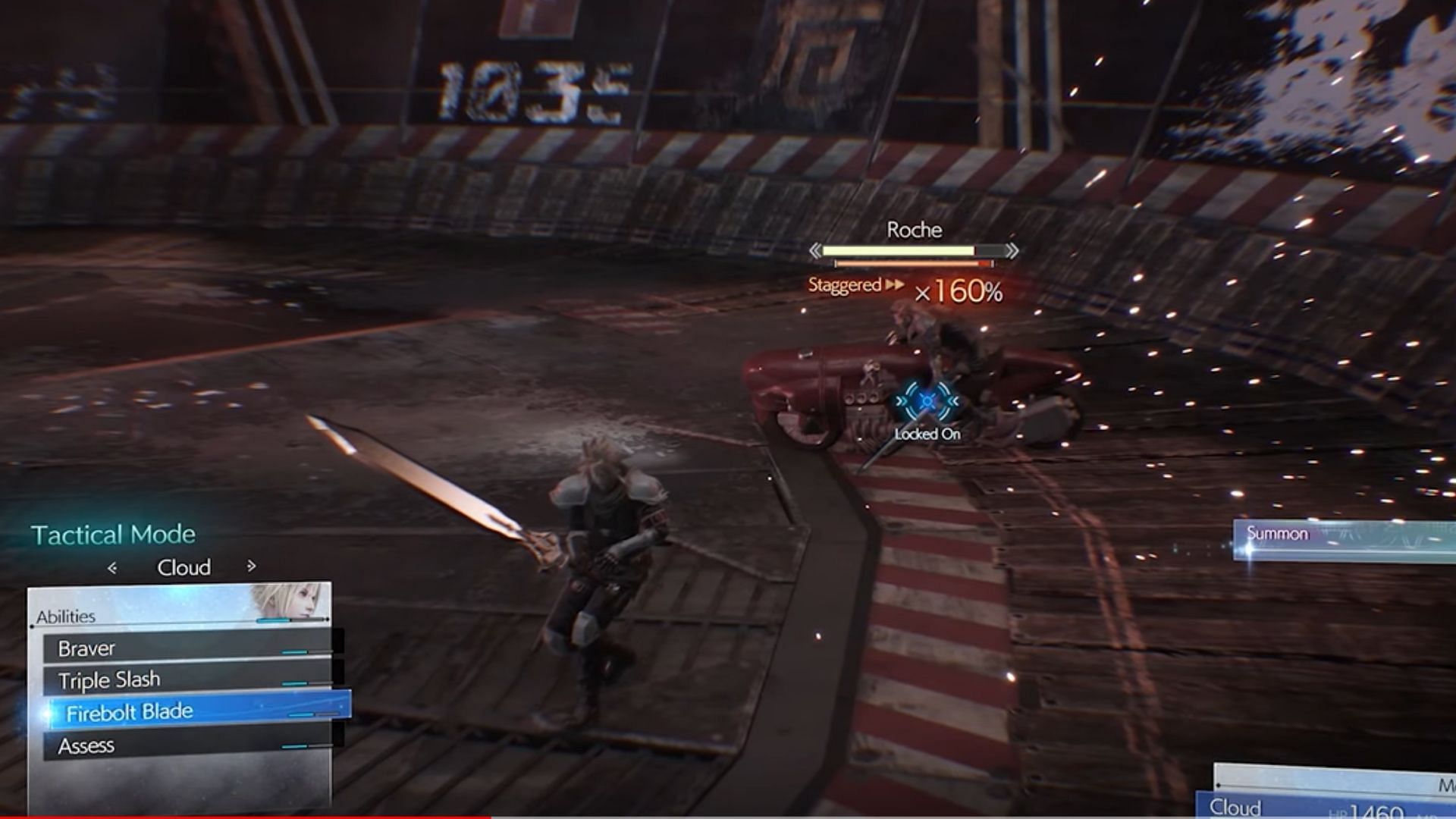 Use Firebolt attack while he&#039;s staggered (Image via YouTube/FP Good Game, Square Enix)