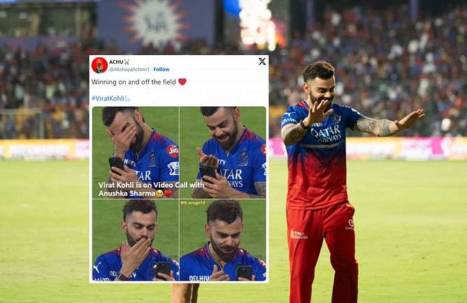 [Watch] Virat Kohli talks on a video call with his wife Anushka Sharma after RCB vs PBKS IPL 2024 match