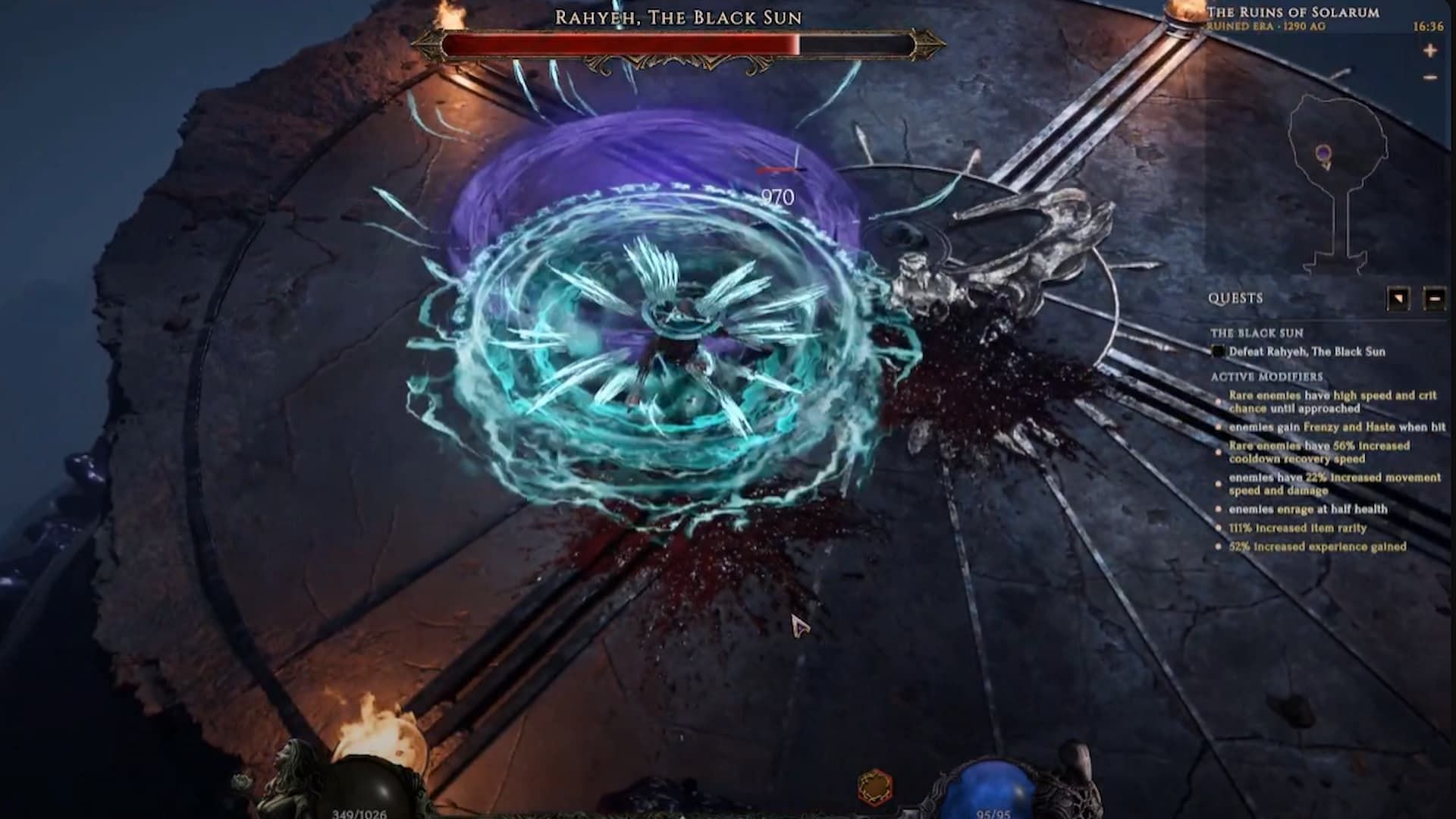 Unique weapons in Last Epoch can drop from bosses in Monoliths (Image via Eleventh Hour Games and Heavy Gaming/Youtube)