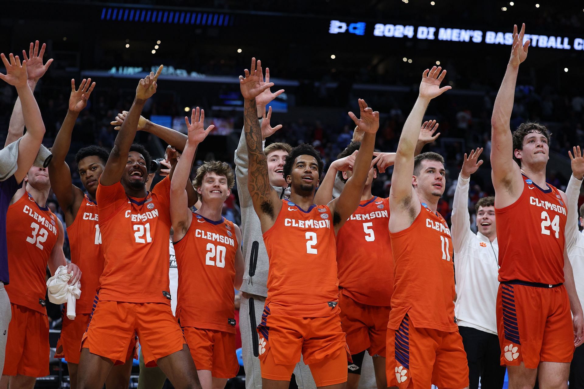 Clemson surprised Arizona to arrange an Elite Eight meeting with Alabama, which stunned North Carolina in the other Sweet 16 game on Friday in Los Angeles.