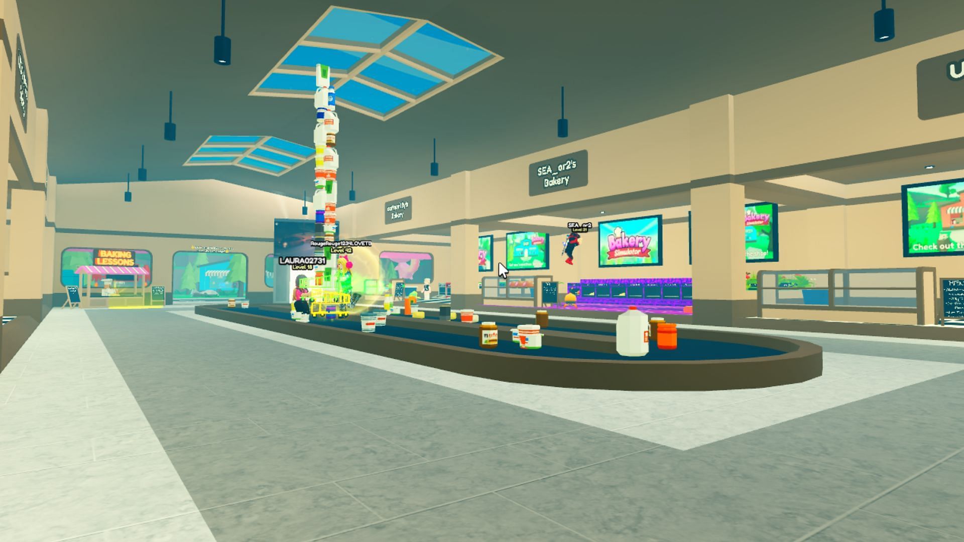 Bakeries in Bakery Simulator (Image via Roblox)