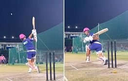 [Watch] "Jaisball mode" - Yashasvi Jaiswal hits the nets at Rajasthan Royals camp ahead of IPL 2024