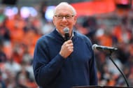 Syracuse coach Jim Boeheim and the Orangemen rallied for an Elite Eight upset of Virginia in 2016.
