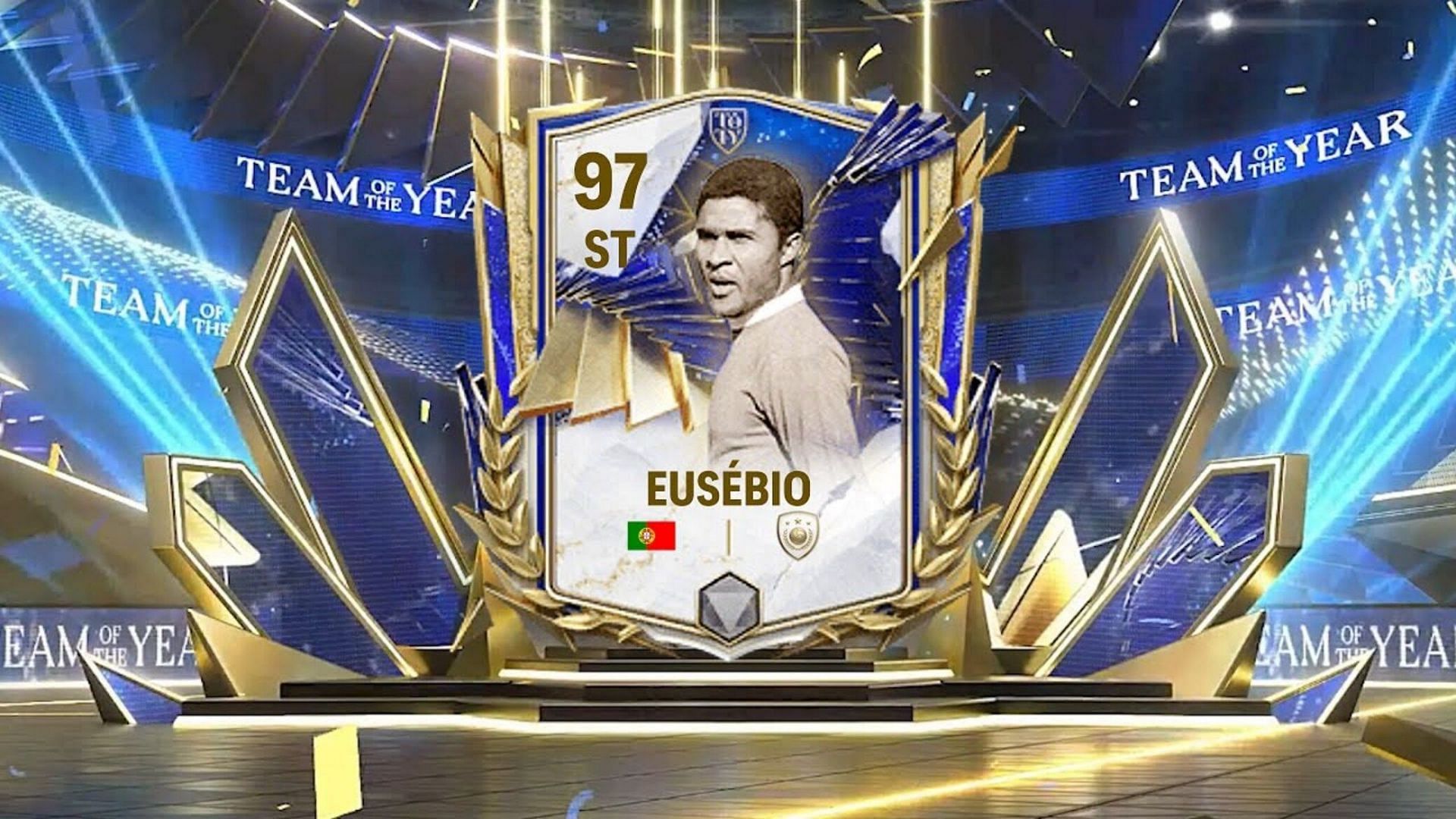 Screengrab from FC Mobile&#039;s TOTY card unpack (Image via EA Sports)