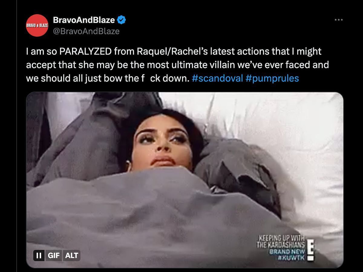 Fans react to Rachel Leviss&#039; lawsuit (Image via X/@BravoAndBlaze)