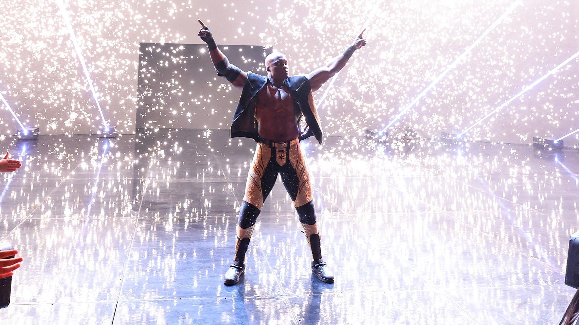 Bobby Lashley makes his entrance on WWE SmackDown