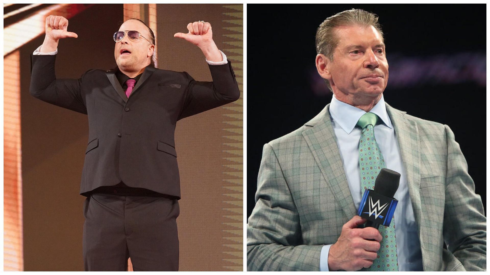 Rob Van Dam (left) and Vince McMahon (right).