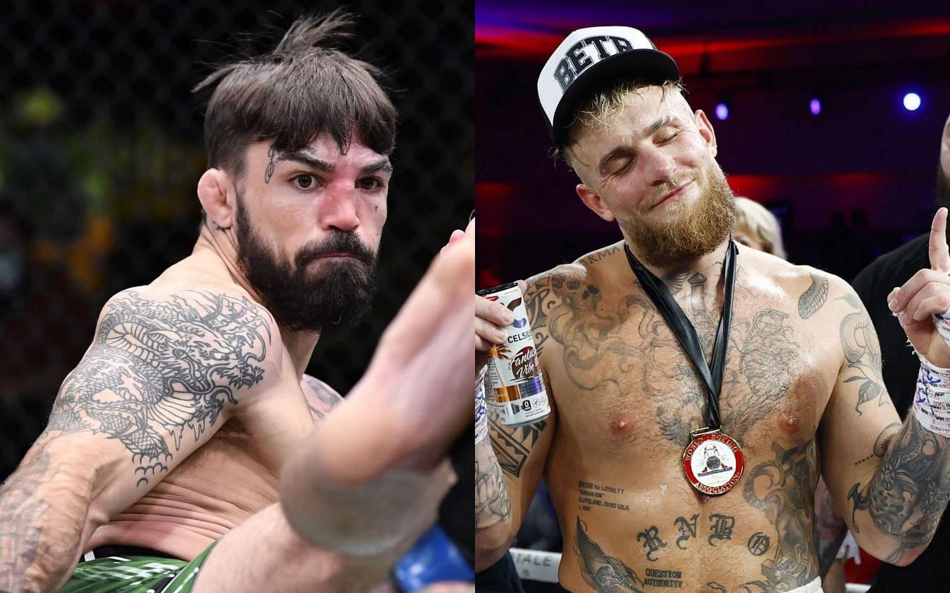 Mike Perry (left) speaks about fighting Jake Paul [Images via Getty]