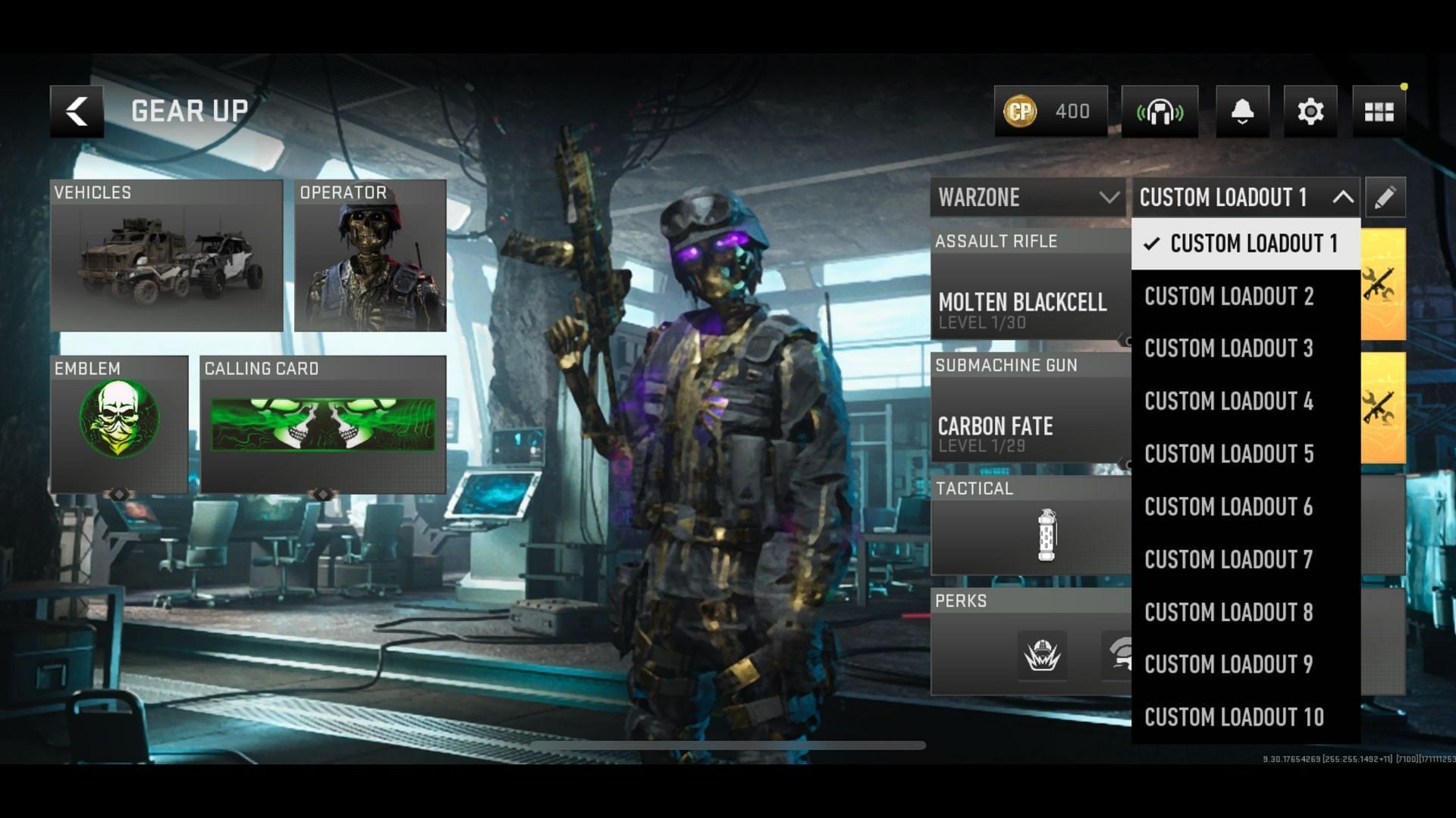 Custom loadouts in WZ Mobile (Image via Activision)