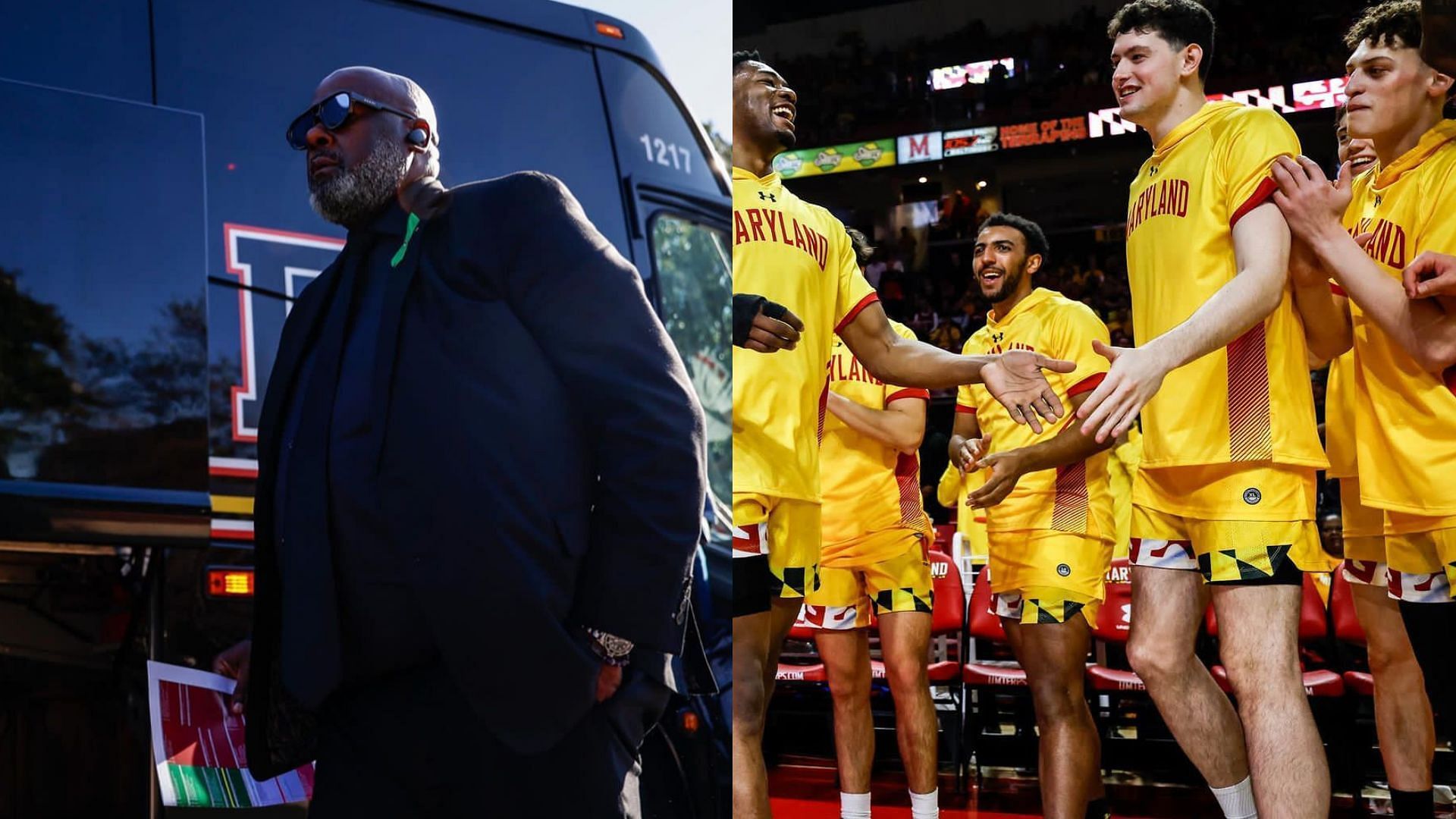 Maryland football coach Michael Locksley and the Terrapins basketball team 