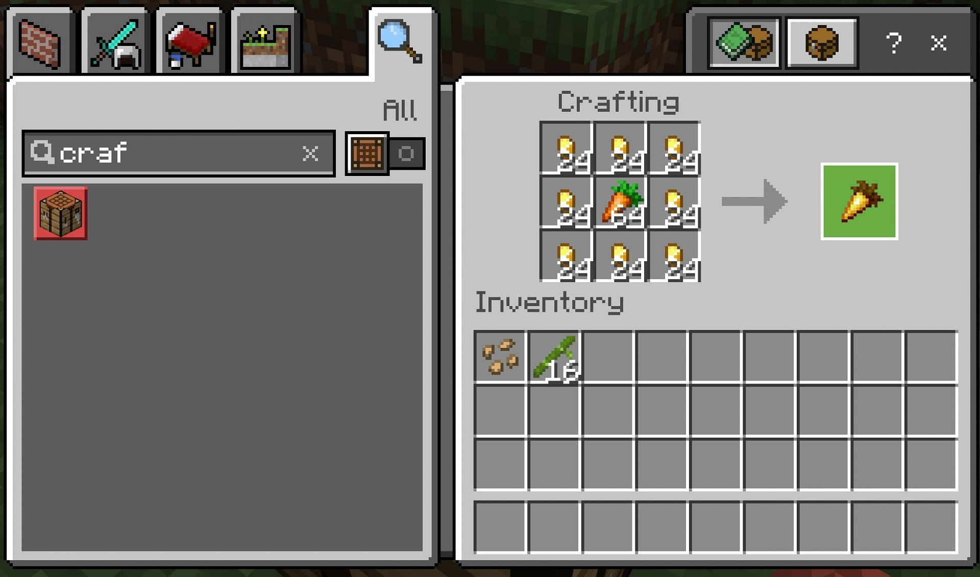 Golden carrots are amazing for how cheap they are. (Image via Mojang)