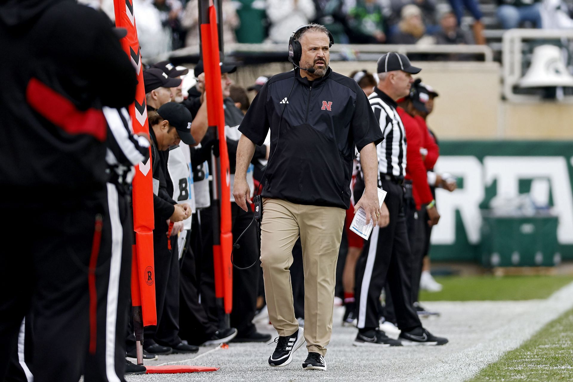 Head coach Matt Rhule of the Nebraska Cornhuskers.