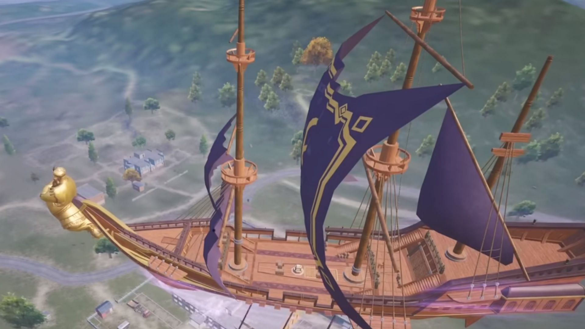 Battle-royale matches will have two treasure ships with their own pre-determined paths (Image via Tencent Games, YouTube/ Zendex)