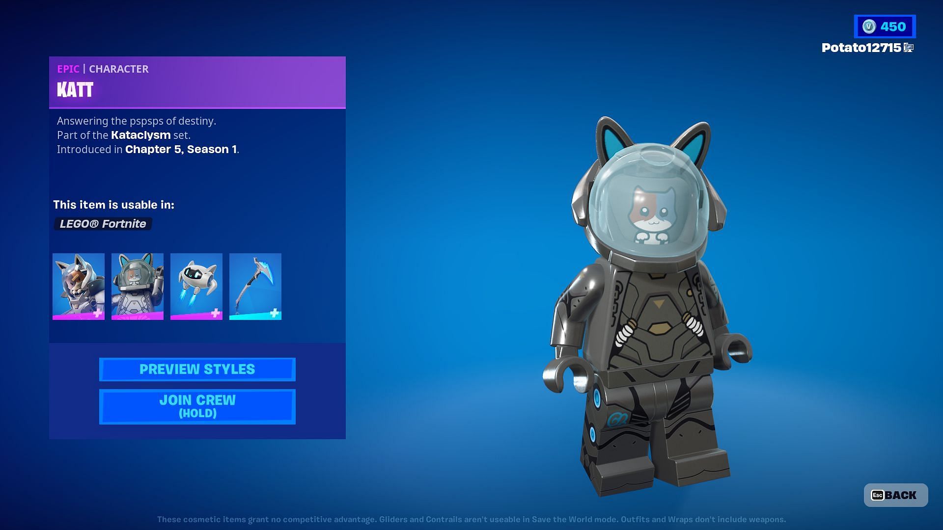 Katt Skin is currently listed in the Item Shop (Image via Epic Games)