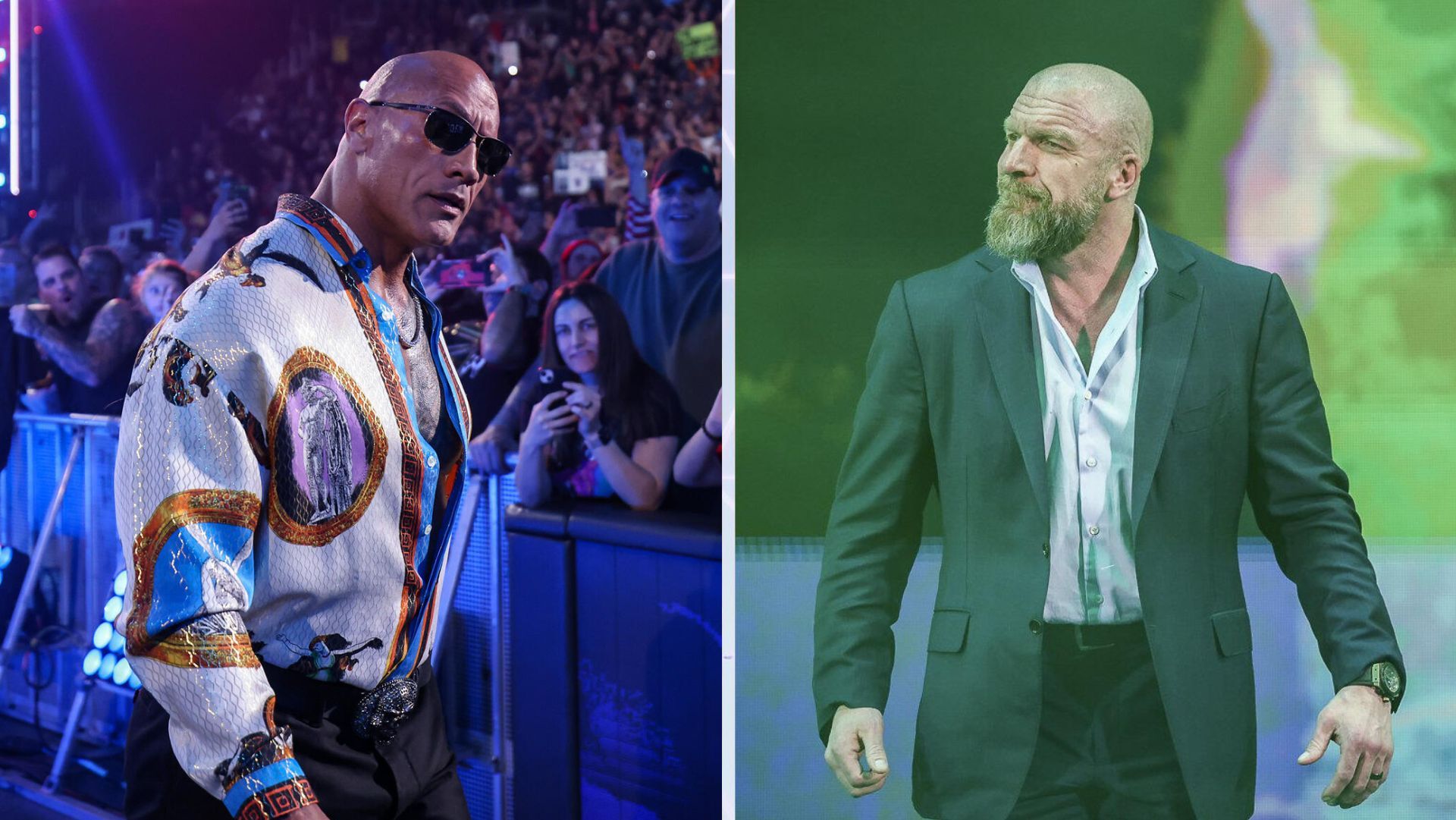 The Rock has a position in TKO but Triple H does not.