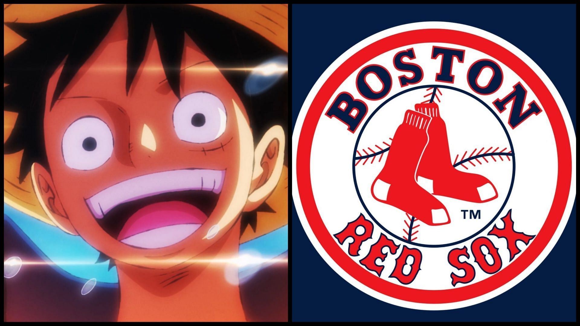 One Piece x Boston Red Sox collab officially announced for August 2024 (Images via Toei Animation, MLB)