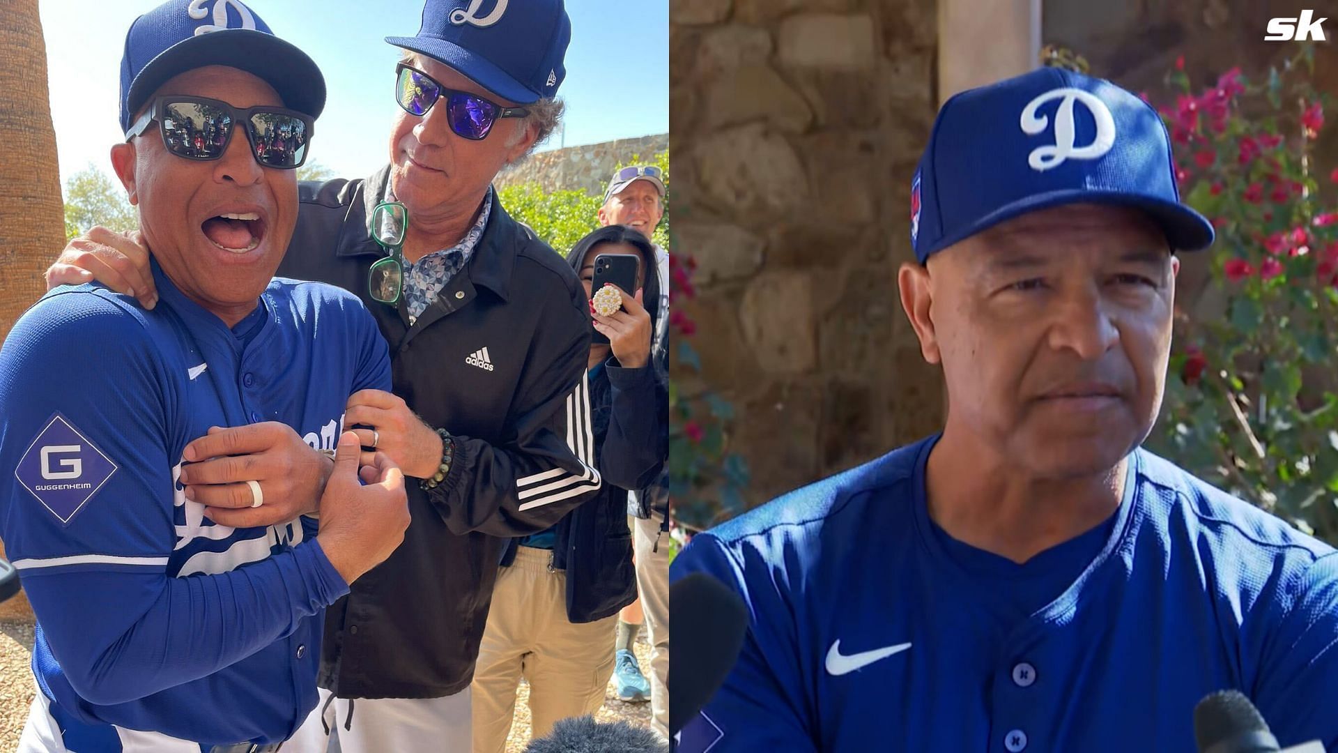 Dave Roberts stunned as actor Will Ferrell crashes Dodgers camp