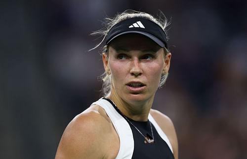 Caroline Wozniacki at the 2024 BNP Paribas Open.