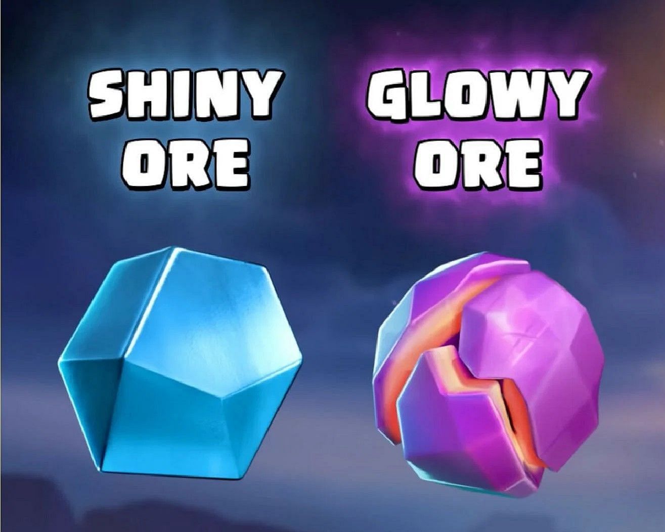 Glowy and Shiny Ores (Image via Supercell)