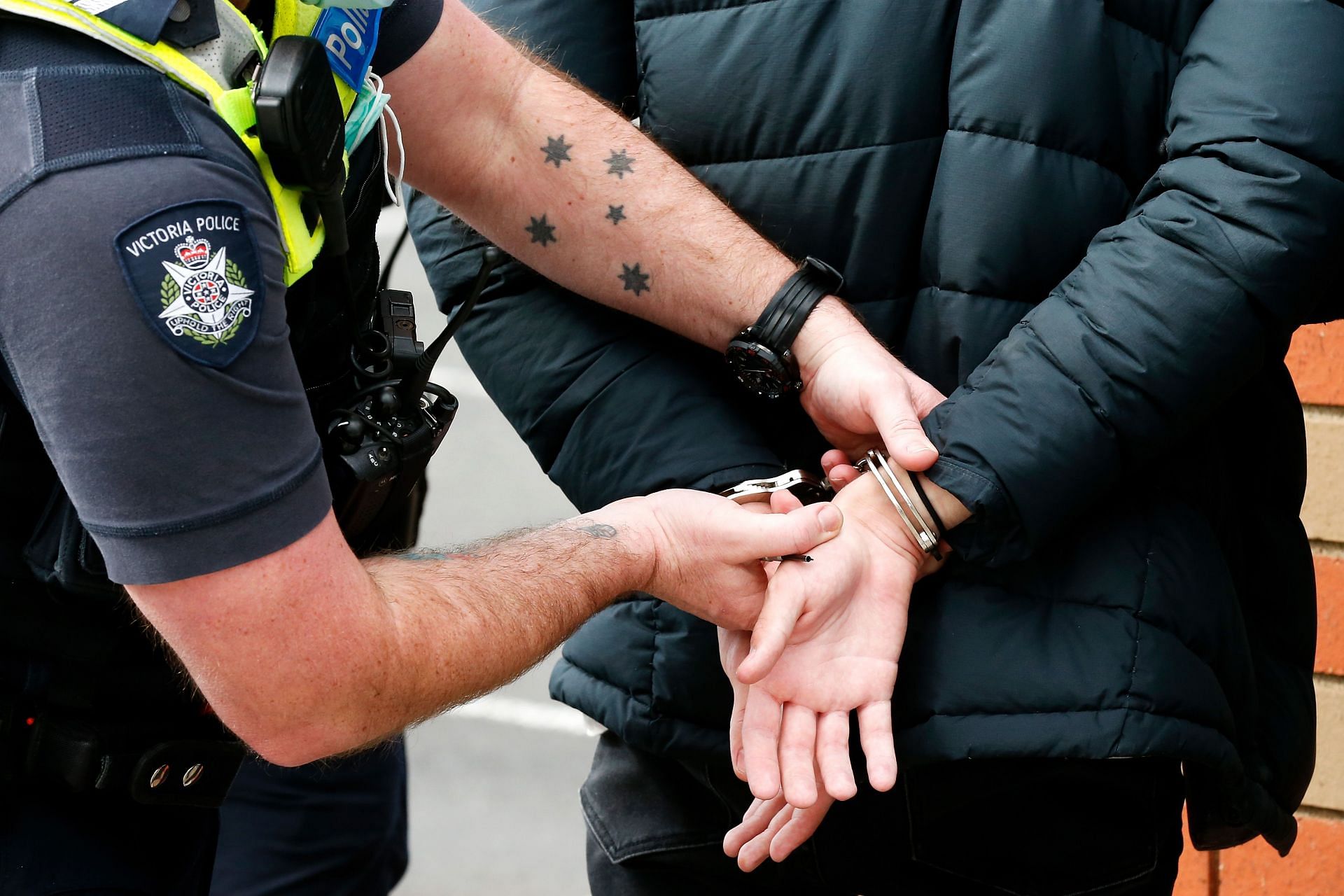 A representative image of the arrest made by the police (Image via Gettty)