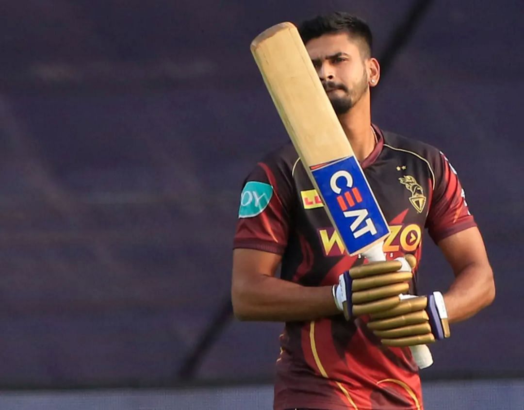Shreyas Iyer during a training session with KKR