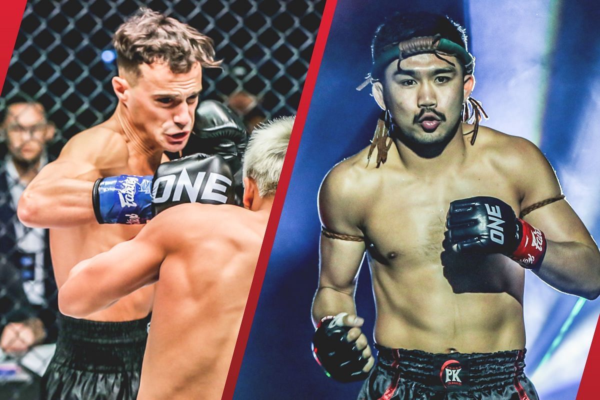 Jonathan Di Bella (L) says he will zero in on a KO against Prajanchai (R) if opportunity presents itself. -- Photo by ONE Championship