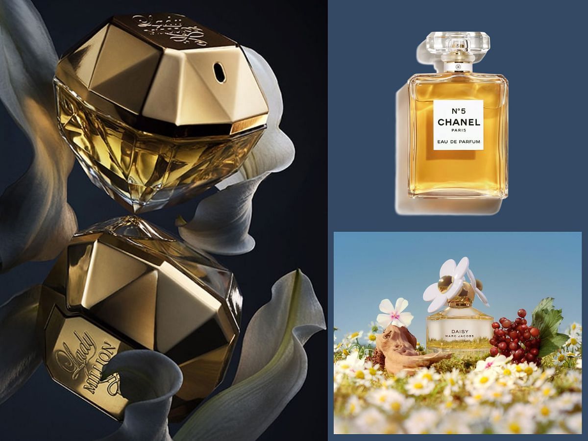 Perfume decants for women worth exploring in 2024 (Image via @chanel, @rabanne, @marcjacobs)