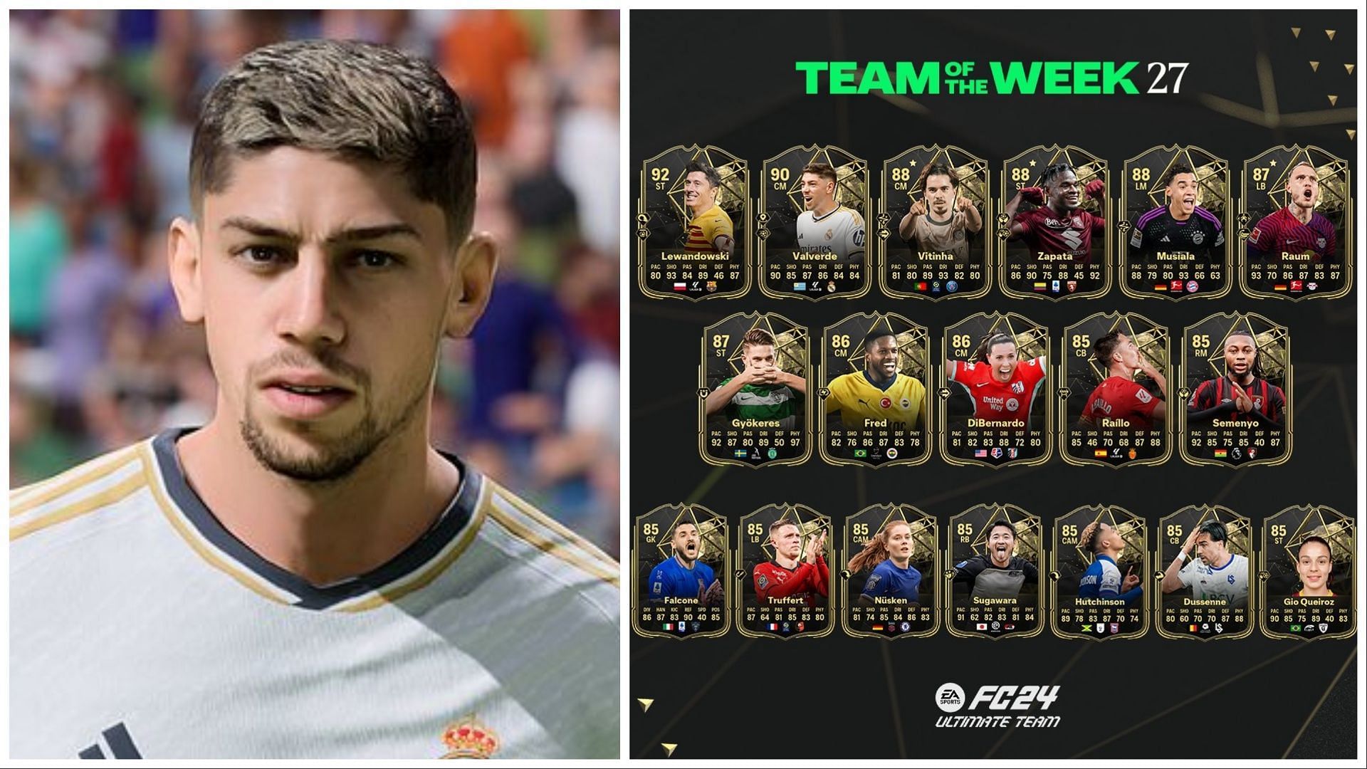 The EA FC 24 TOTW 27 lineup is now live