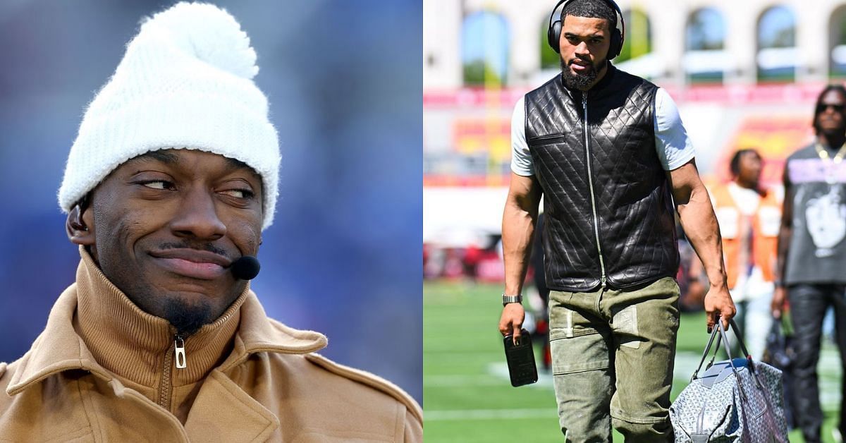 &ldquo;RG III out here trying to keep his job&rdquo; - CFB world subtly roasts former Ravens QB Robert Griffin III for backing projected no. 1 NFL draft pick Caleb Williams&rsquo; fashion choices