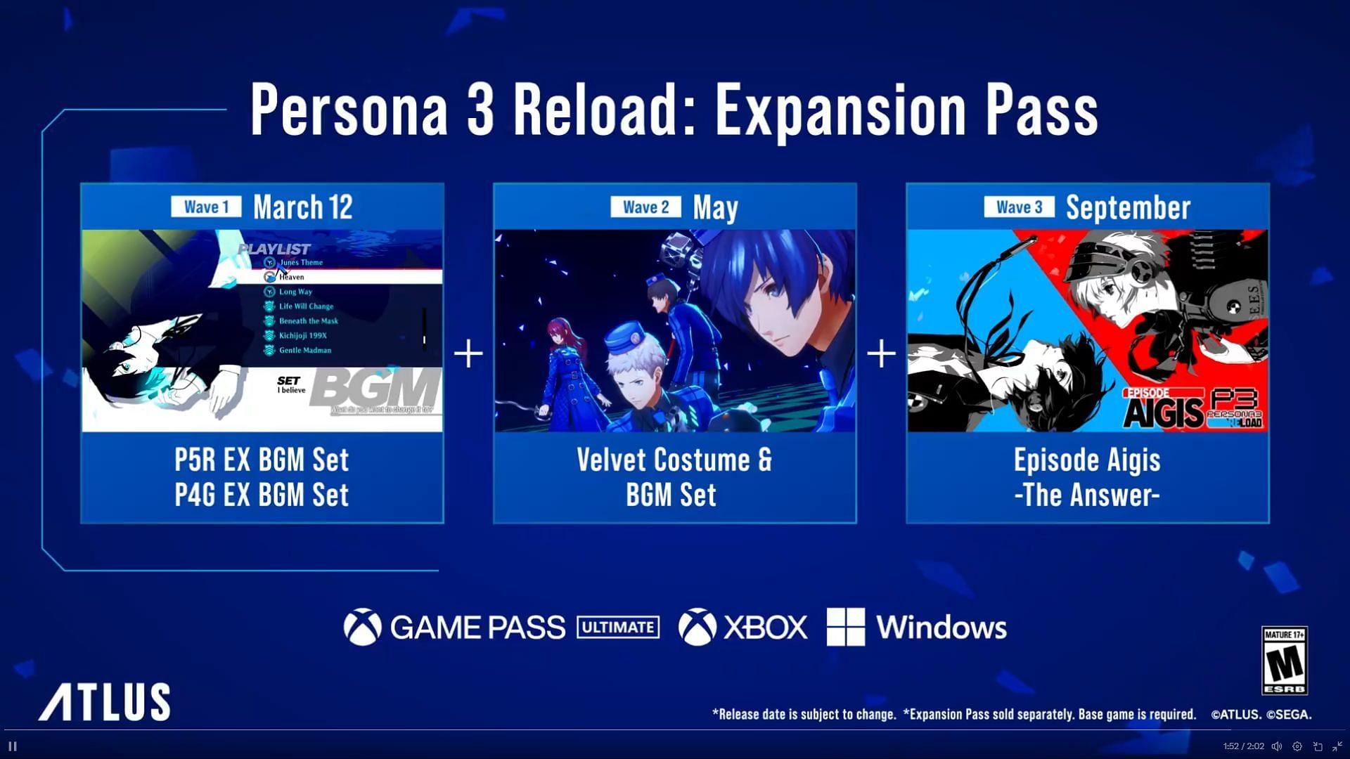 Details regarding the upcoming Expansion Pass (Image via Atlus)