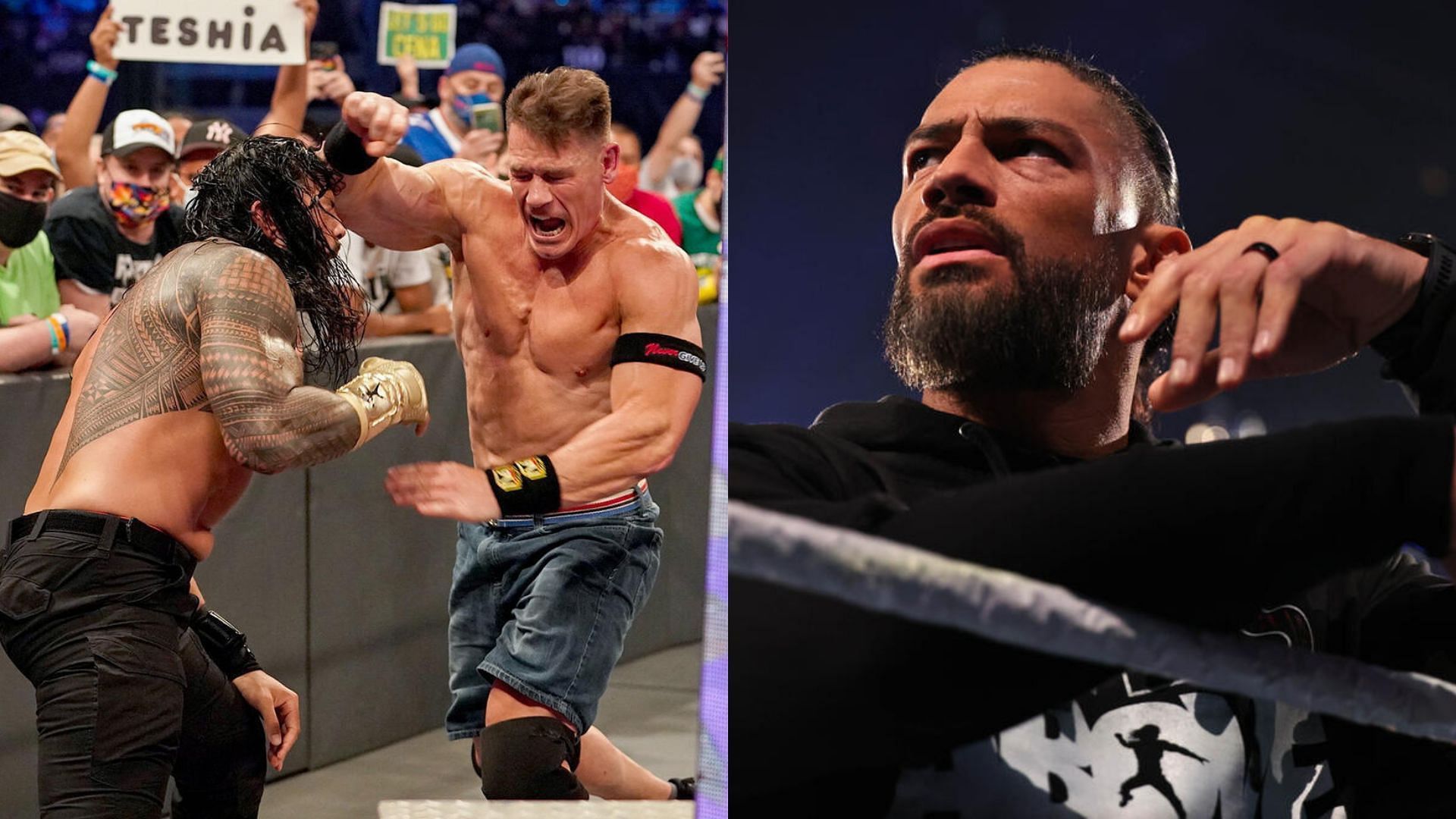 Roman Reigns and John Cena crossed paths in a one-on-one match in 2021