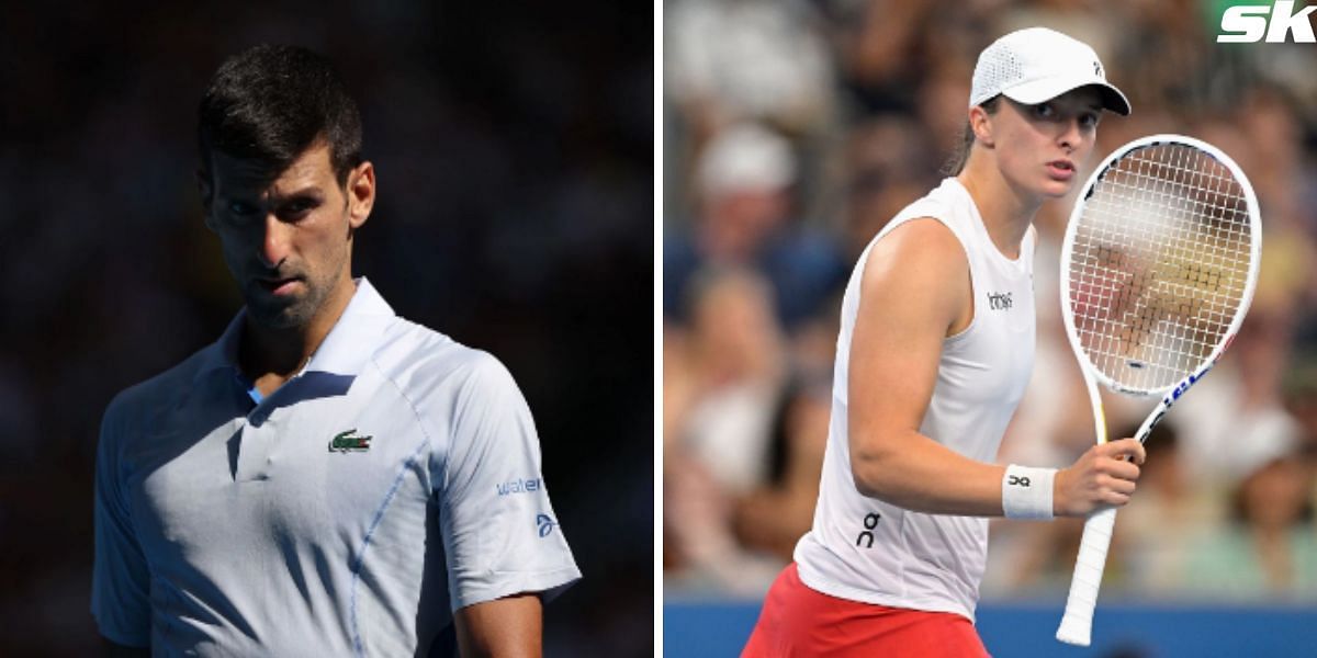 Novak Djokovic and Iga Swiatek