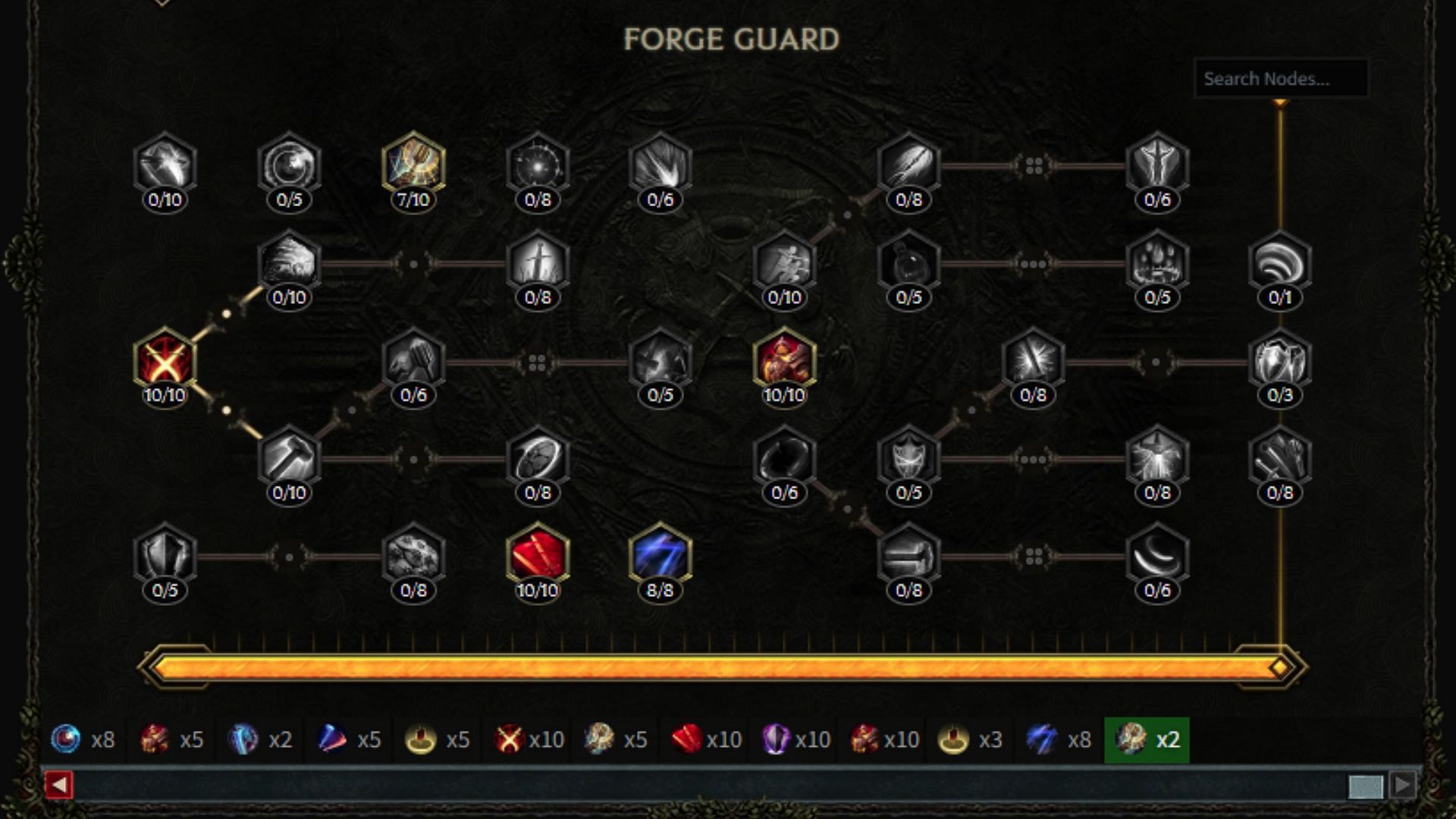 Forge Guard skill tree build for Last Epoch Forge Guard build (Image via maxroll/Eleventh Hour Games)