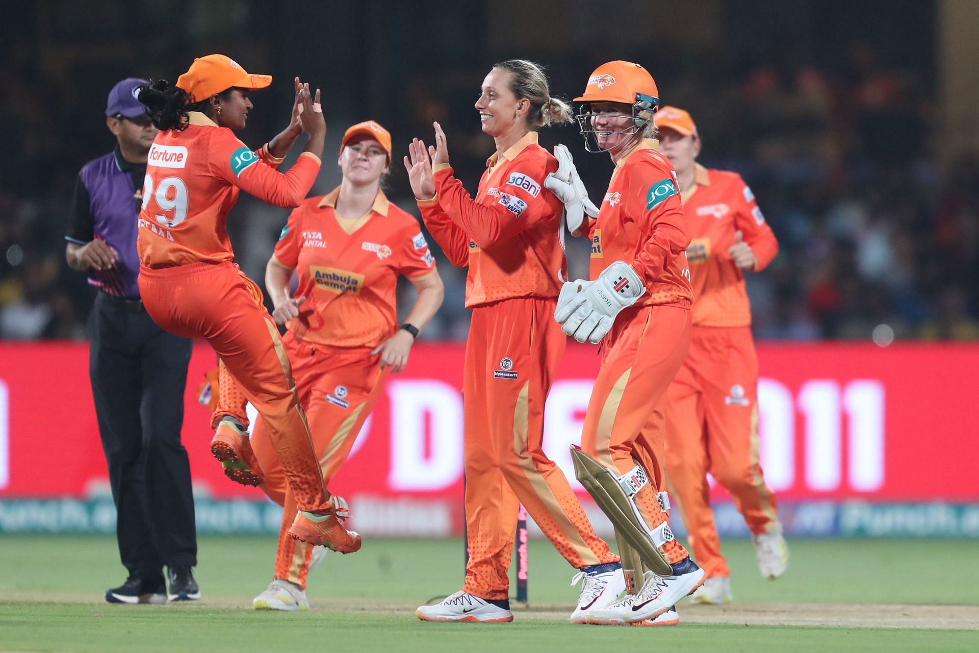 Ashleigh Gardner celebrating a wicket (Image Courtesy: X/Women&#039;s Premier League)