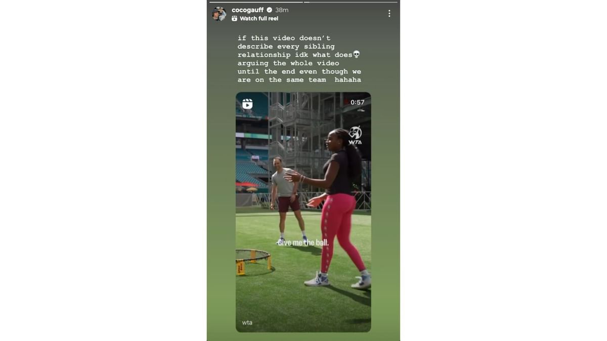 "Every sibling relationship" Coco Gauff plays spikeball with brother